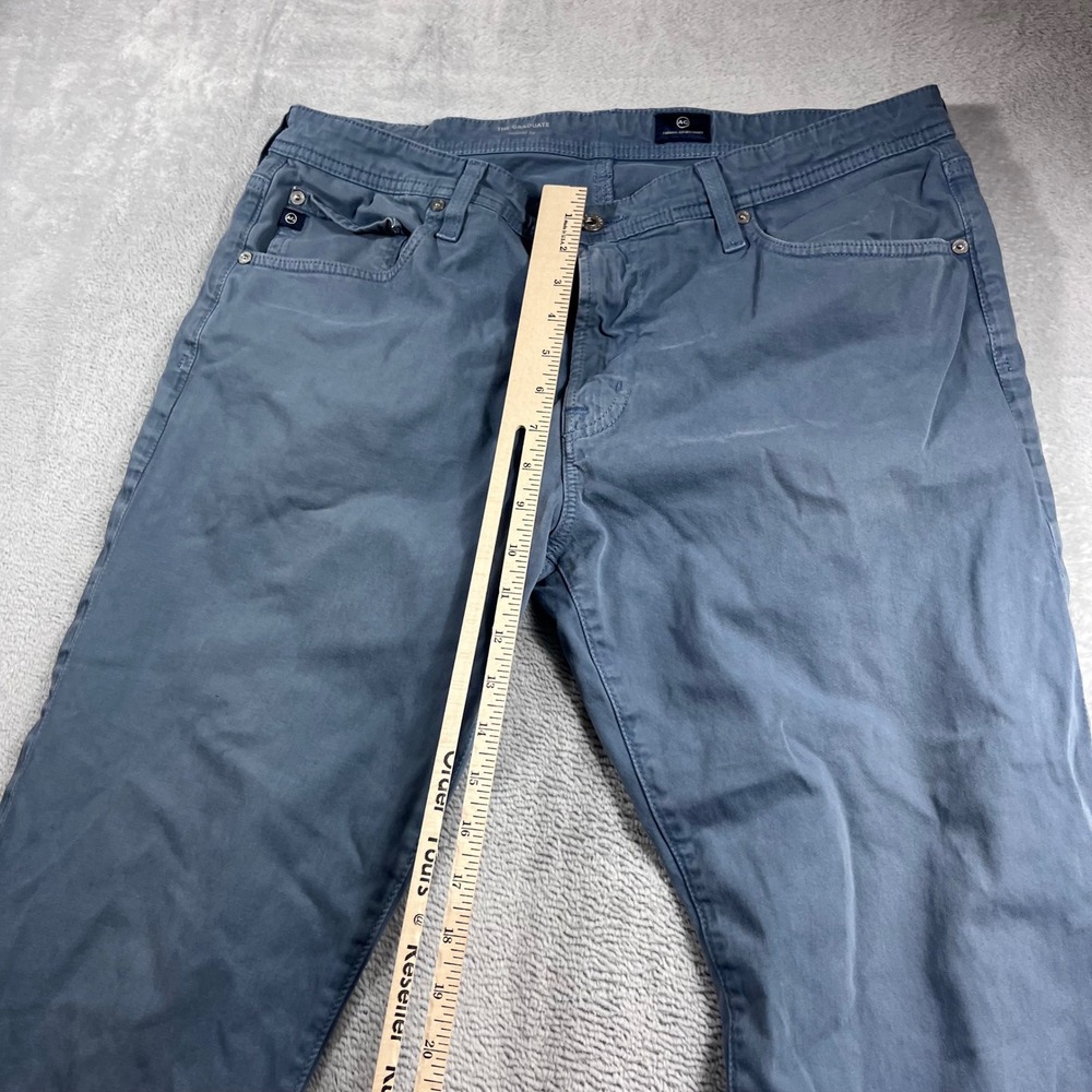 AG Adriano Goldschmied The Graduate Tailored Leg Blue Grey Pants 36x34 Mens - Picture 5 of 10